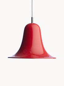 Lámpara de techo pequeña Pantop, Pantalla: metal recubierto, Cable: cubierto en tela, Rojo, Ø 23 x Al 17 cm