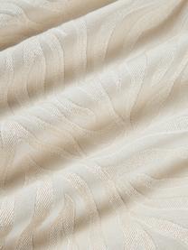 Housse de coussin 50x50 en velours Wilda, Tons blanc crème, larg. 50 x long. 50 cm