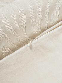 Housse de coussin en velours Wilda, Tons blanc crème, larg. 50 x long. 50 cm
