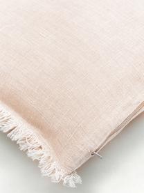 Housse de coussin pur lin abricot Luana, Abricot