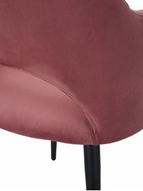 Chaise rembourrée velours rose Rachel, Velours vieux rose