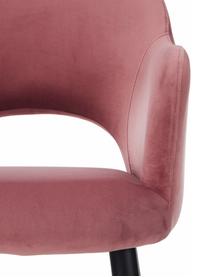 Chaise rembourrée velours rose Rachel, Velours vieux rose