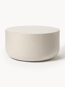 Mesa de centro redonda para interior/exterior Rona, Cemento con fibra de vidrio, Beige claro, Ø 80 cm