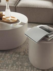 Interiérový/exteriérový kulatý konferenční stolek Rona, Skleněné vlákno, Světle béžová, Ø 80 cm