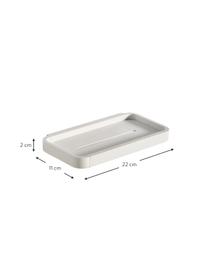 Zeepbakje Rim voor wandbevestiging, Gecoat aluminium, Wit, B 22 x H 2 cm