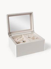 Juwelendoos Taylor met spiegel, Greige, B 26 x H 13 cm
