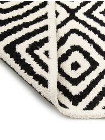 Tappeto Kilim nero/bianco Mozaik, 90% cotone 10% poliestere, Nero, Larg. 120 x Lung. 180 cm (taglia S)