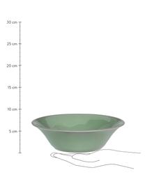 Salatschüssel Constance im Landhaus Style aus Steingut, Ø 30 cm, Steingut, Salbeigrün, Ø 30 x H 9 cm