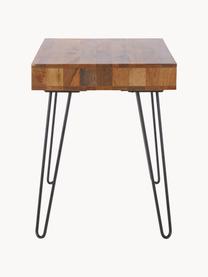 Psací stůl z masivního dřeva a kovu Tova, Mangové dřevo, Š 110 cm, H 60 cm
