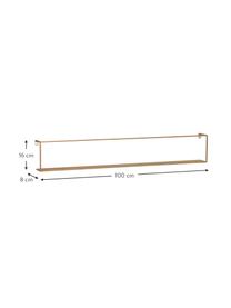 Kovová nástěnná police Meert, Potažený kov, Zlatá, Š 100 cm, V 16 cm