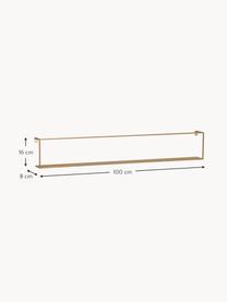 Decoratieve wandplank Meert, Gecoat metaal, Goudkleurig, B 100 x H 16 cm