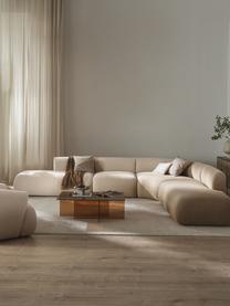 Canapé d'angle modulable 4 places en bouclette Sofia, Bouclette beige clair, larg. 385 x prof. 298 cm