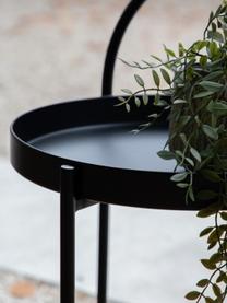 Table d'appoint plateau noir Melbury, Acier, revêtement par poudre, Noir, Ø 40 x haut. 66 cm