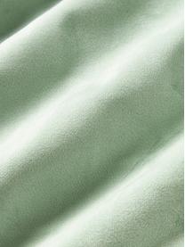 Housse de coussin en velours Lola, Velours (100 % polyester), Vert sauge, larg. 40 x long. 40 cm