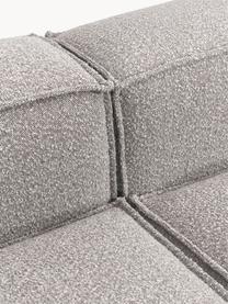 Modulares XL-Ecksofa Lennon aus Bouclé, Bezug: Bouclé (100 % Polyester) , Gestell: Massives Kiefernholz, Spe, Füße: Kunststoff Dieses Produkt, Bouclé Taupe, B 329 x T 269 cm, Eckteil links