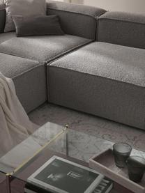 Canapé d'angle XL modulable en tissu bouclé Lennon, Bouclé taupe, larg. 329 x prof. 269 cm, méridienne à gauche