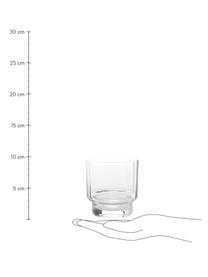 Waterglas Vista met groefreliëf, Glas, Transparant, Ø 8 x H 8 cm, 300 ml