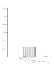 Waterglazen Romantic van borosilicaatglas met groefreliëf, 6 stuks, Borosilicaatglas, Transparant, Ø 8 x H 6 cm