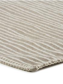 Kuscheldecke Nova Stripes im Liniendesign, 85% Baumwolle, 8% Viskose, 7% Polyacryl, Rauchgrau, Weiss, 145 x 220 cm