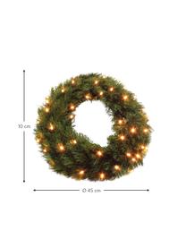 Couronne de Noël LED Forest, Plastique (PVC), Vert, Ø 45 x haut. 10 cm