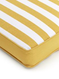 Coussin de chaise épais rayures jaune Timon, Jaune & blanc, rayé, larg. 40 x long. 40 cm