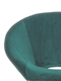 Fauteuil à bascule en velours vert Annika, Velours bleu paon