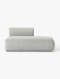 Chaise longue componibile in bouclé Sofia, Rivestimento: bouclé (100% poliestere) , Struttura: legno di abete rosso, tru, Piedini: plastica Questo prodotto , Bouclé grigio chiaro, Larg. 159 x Prof. 103 cm, schienale a sinistra