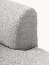 Modulaire bouclé chaise longue Sofia, Bekleding: bouclé (100% polyester) M, Frame: sparrenhout, spaanplaat, , Poten: kunststof Dit product is , Bouclé lichtgrijs, B 159 x D 103 cm, rugleuning links