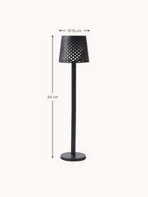 Lampa solarna LED 5w1 Greta, Tworzywo sztuczne, Czarny, Ø 16 x W 64 cm