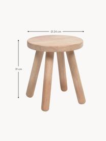 Dětská stolička z kaučukového dřeva Dilcia, Kaučukové dřevo, Kaučukové dřevo, Ø 24 cm, V 31 cm