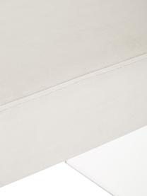 Tabouret en velours avec structure en verre acrylique Ayden, Revêtement : beige Structure : transparent, larg. 61 x haut. 45 cm