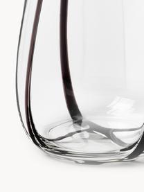 Glazen vaas Kira, H 26 cm, Natronkalkglas, Transparant, zwart, Ø 19 x H 26 cm
