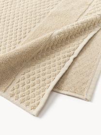 Asciugamano con motivo a nido d'ape in varie misure Katharina, Beige, Asciugamano, Larg. 50 x Lung. 100 cm, 2 pz