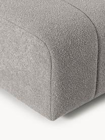 Bouclé-Sofa-Hocker Lena, Bezug: Bouclé (93 % Polyester, 6, Gestell: Buchenholz, Spanplatte, H, Füße: Kunststoff, Bouclé Grau, B 78 x T 75 cm