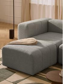 Bouclé-Sofa-Hocker Lena, Bezug: Bouclé (93 % Polyester, 6, Gestell: Buchenholz, Spanplatte, H, Füße: Kunststoff, Bouclé Grau, B 78 x T 75 cm