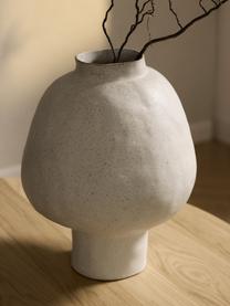 Vase artisanal en céramique Saki, haut. 40 cm, Céramique, Blanc cassé, chiné, Ø 32 x haut. 40 cm