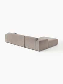 Ecksofa Melva (4-Sitzer), Bezug: 100 % Polyester Der hochw, Gestell: Massives Kiefernholz, Spa, Füße: Kunststoff Dieses Produkt, Webstoff Taupe, B 319 x T 195 cm, Eckteil links