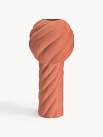 Ručne maľovaná keramická váza Twist Pillar, V 34 cm, Keramika, Terakotová, Ø 16 x V 34 cm