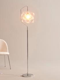 Vloerlamp Colossos, Lampvoet: metaal, Zilverkleurig, transparant, Ø 34 x H 165 cm