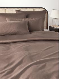 Funda de almohada de satén Comfort, Marrón oscuro, An 45 x L 110 cm