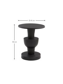 Runder Beistelltisch Branford, Eisen, pulverbeschichtet, Schwarz, Ø 41 x H 50 cm