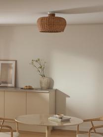 Lampada da soffitto in rattan Krisa, Metallo, rattan, Marrone, Larg. 50 x Alt. 32 cm