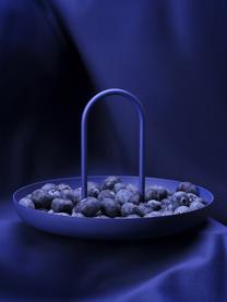 Vassoio da portata con manico Singolo, Acciaio verniciato a polvere, Blu elettrico, Ø 20 cm
