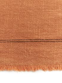 Camino de mesa de algodón Ripo, 100% algodón, Rojo teja, negro, An 40 x L 140 cm