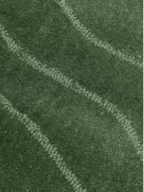 Okrúhly ručne tuftovaný vlnený koberec Aaron, Tmavozelená, Ø 120 cm (veľkosť S)