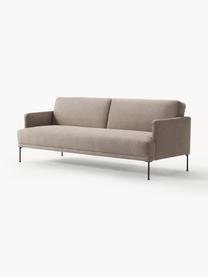 Schlafsofa Fluente (3-Sitzer), Bezug: 100 % Polyester Der strap, Gestell: Massives Kiefernholz, Webstoff Taupe, B 220 x T 88 cm