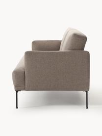 Schlafsofa Fluente (3-Sitzer), Bezug: 100 % Polyester Der strap, Gestell: Massives Kiefernholz, Füße: Metall, pulverbeschichtet, Webstoff Taupe, B 220 x T 88 cm