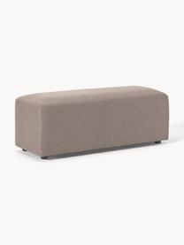 Pouf XL Melva, larg 116 x prof. 42 cm, Tissu taupe, larg. 116 x prof. 42 cm