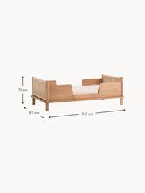 Cama infantil de madera de roble Latitude, 70 x 140 cm, Madera de roble, Madera de roble, An 70 x L 140 cm