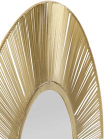 Okrúhle zrkadlo s kovovým rámom Senna, Odtiene zlatej, Ø 51 x H 2 cm